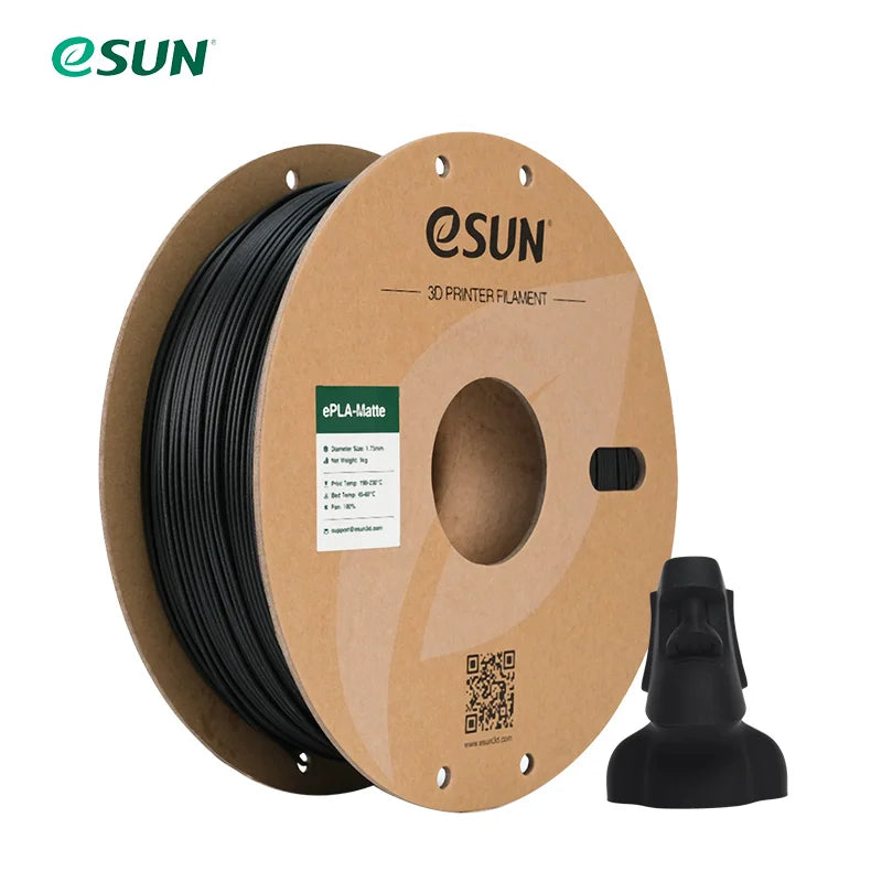 eSUN PLA Matte Deep Black – Elegantes Finish für deine 3D-Drucke