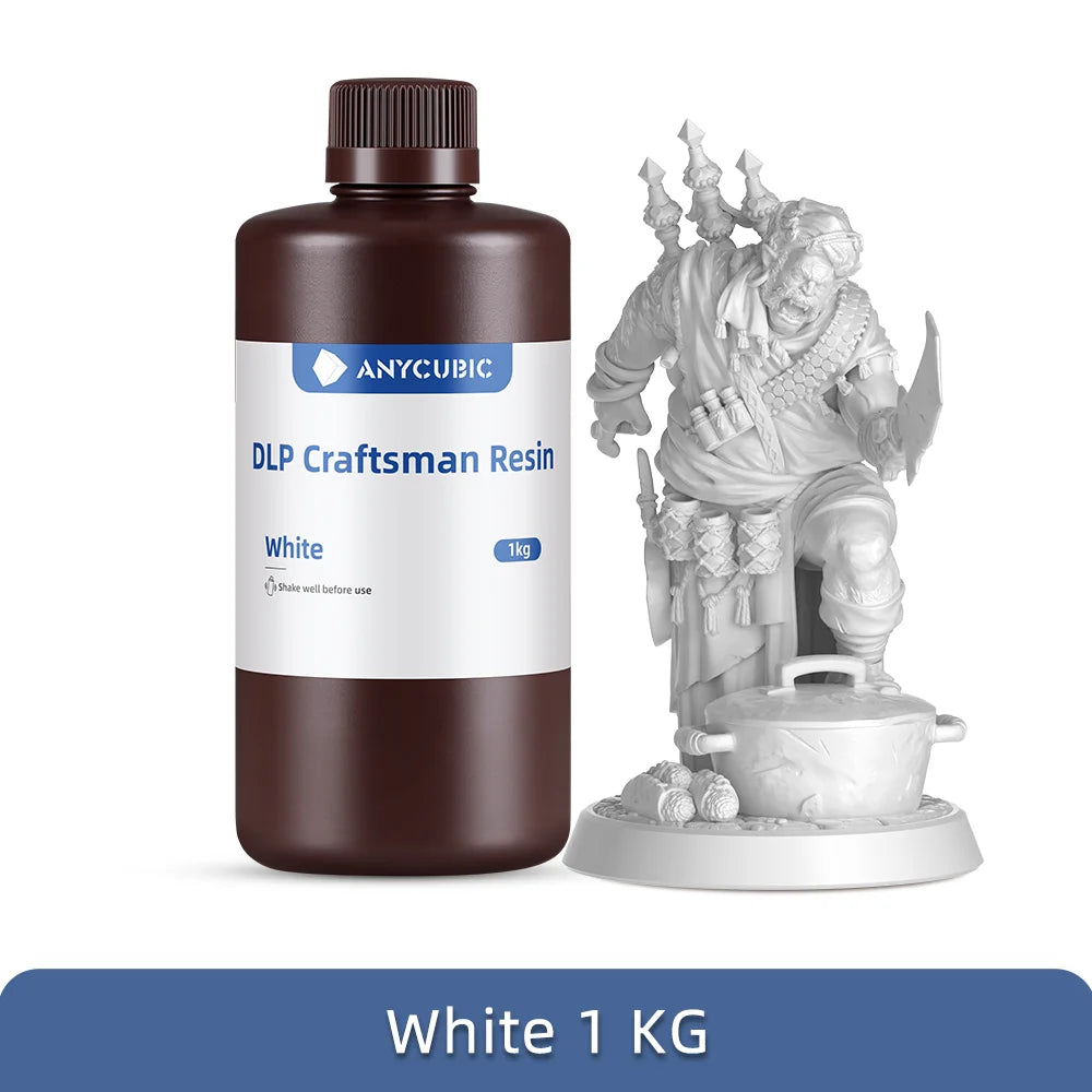 ANYCUBIC DLP Craftsman Resin White – Hochpräzises Resin für DLP-3D-Drucker