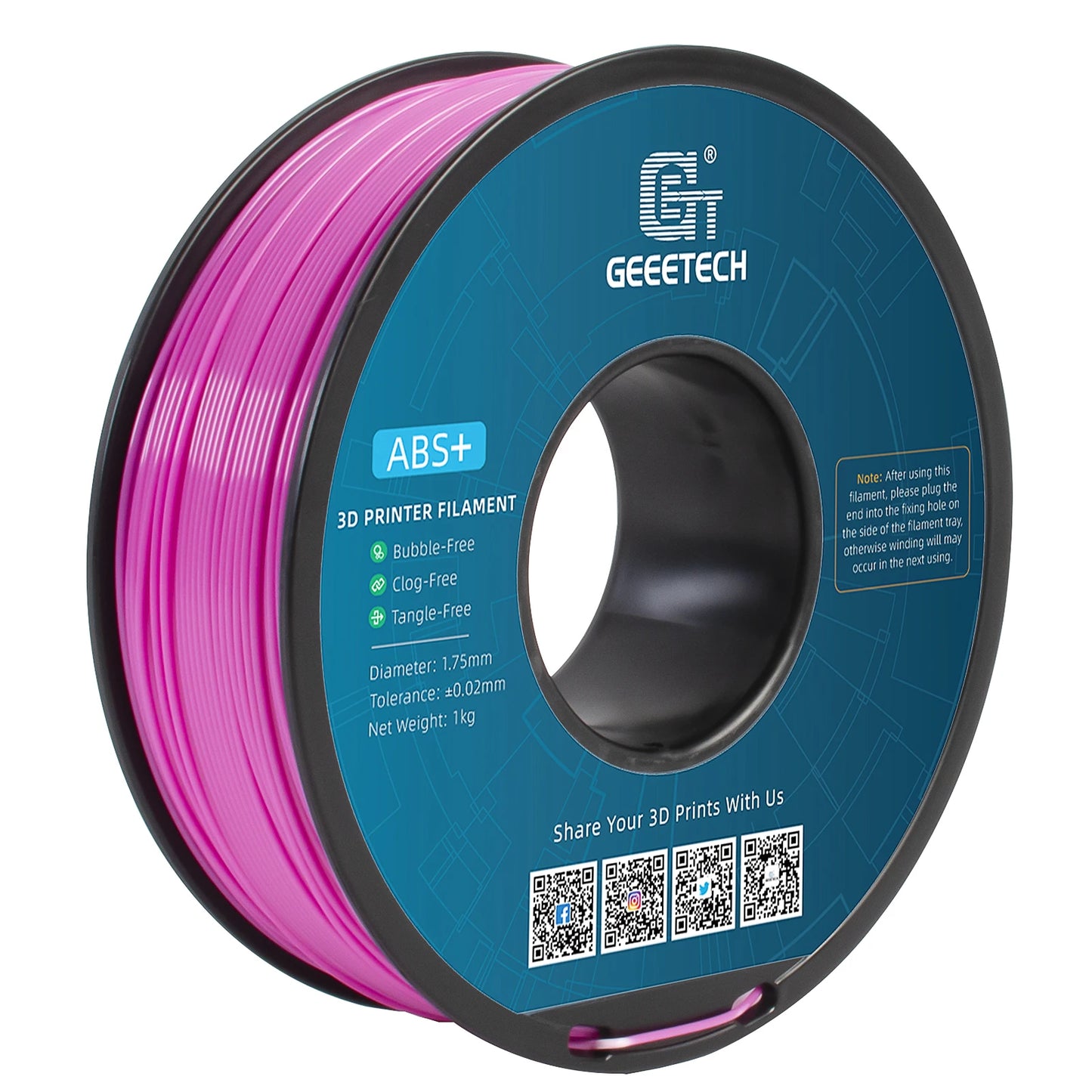Geeetech ABS Pink Filament – 1 kg, 1,75 mm
